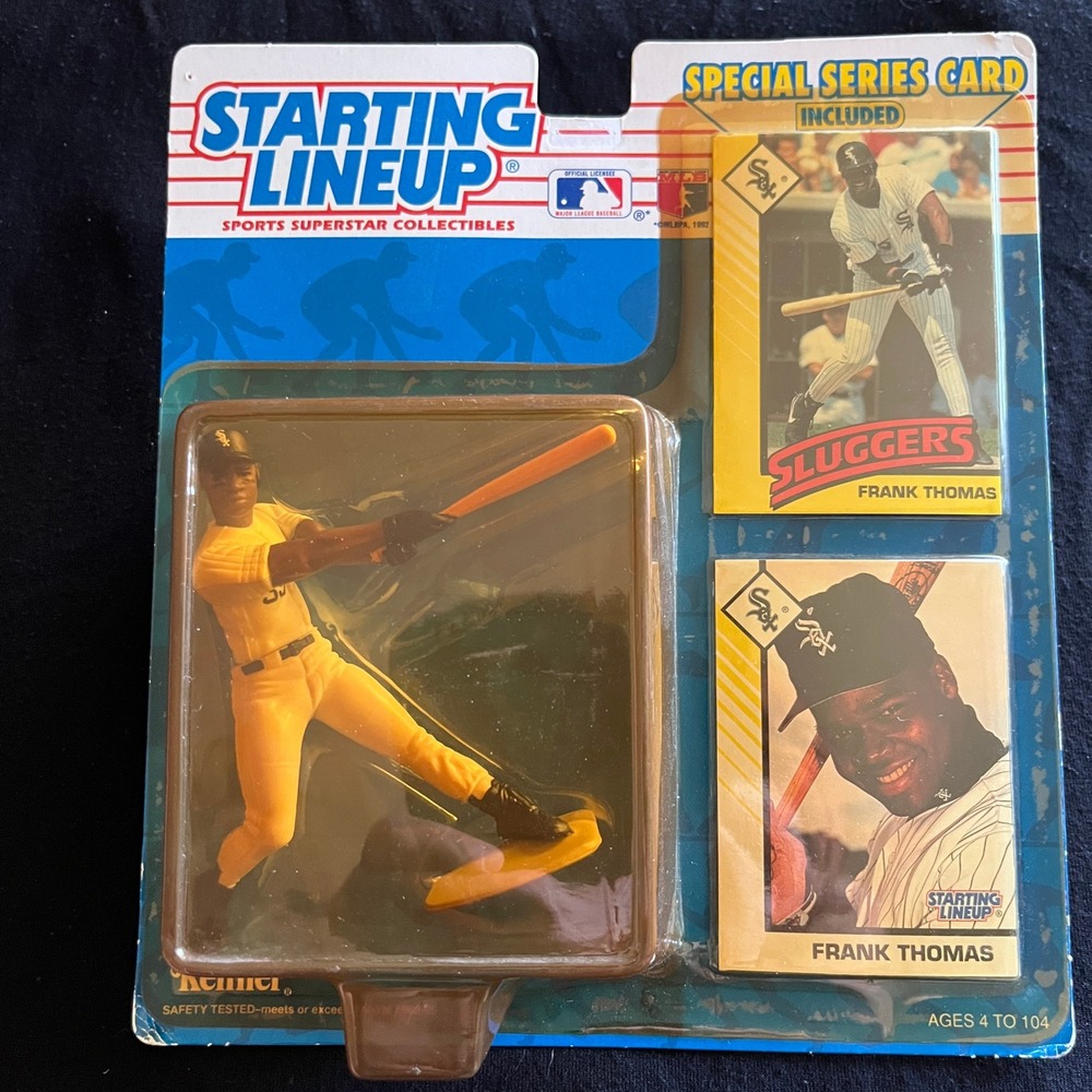 Kenner Starting Lineup 1993 Frank Thomas Chicago White Sox Figure Sluggers Card